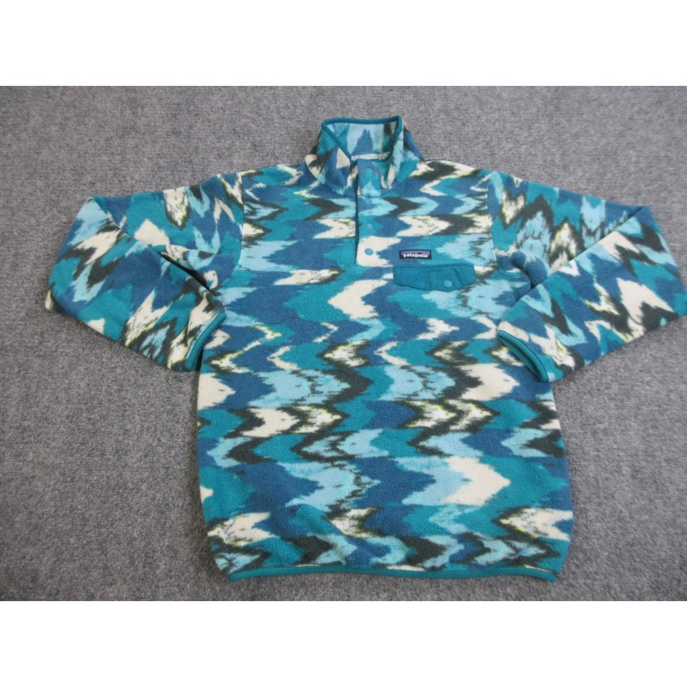Patagonia Pullover Womens XS Teal Blue Synchilla Snap-T Fleece 1/4 Snap 25455